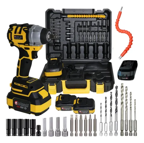 Chave De Impacto 48v Profissional  Maleta 35 Peças
