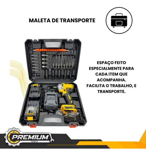 Chave De Impacto 48v Profissional Maleta 35 Peças