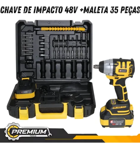 Chave De Impacto 48v Profissional Maleta 35 Peças